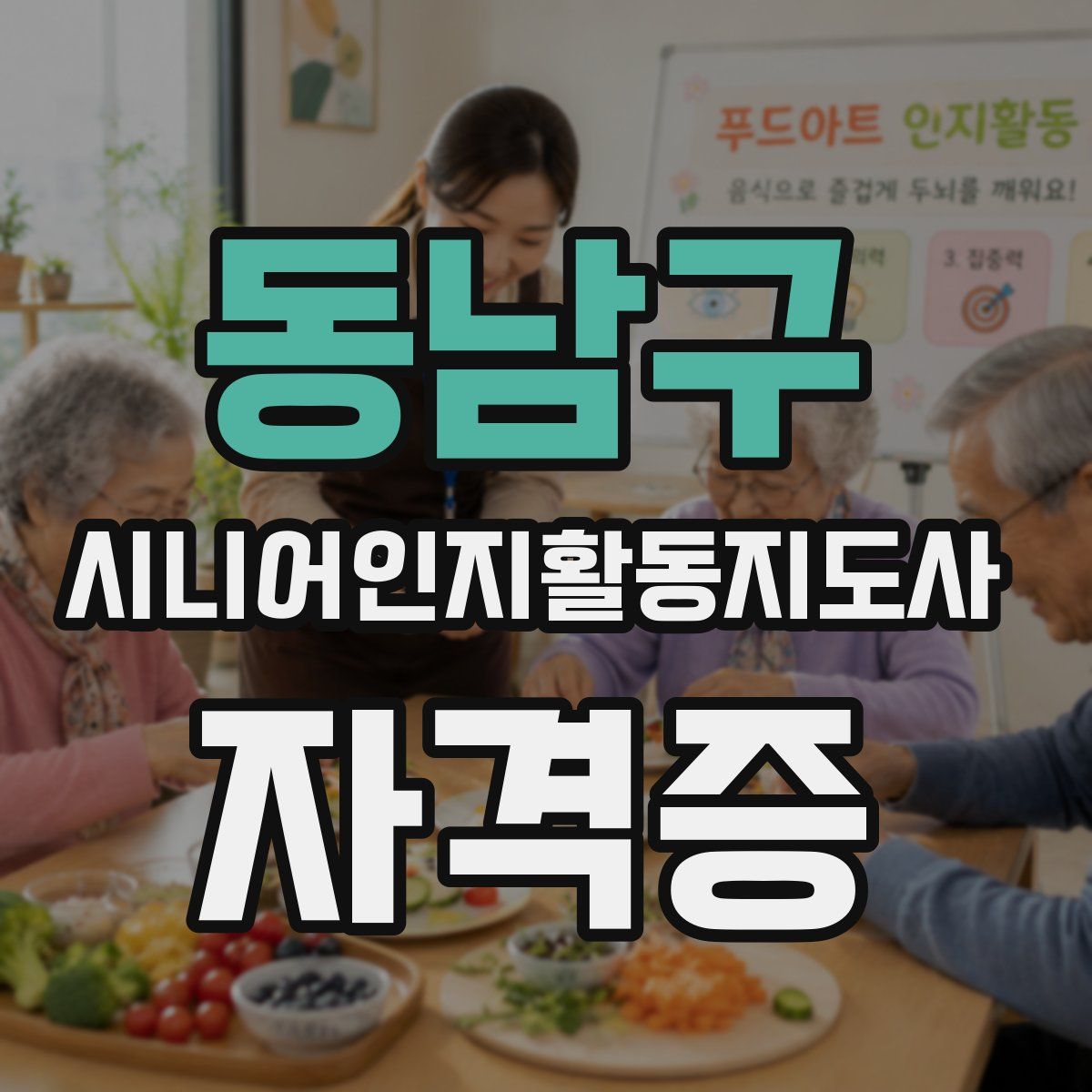 동남구 시니어인지활동지도사 자격증