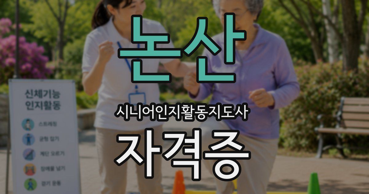 논산 시니어인지활동지도사 자격증