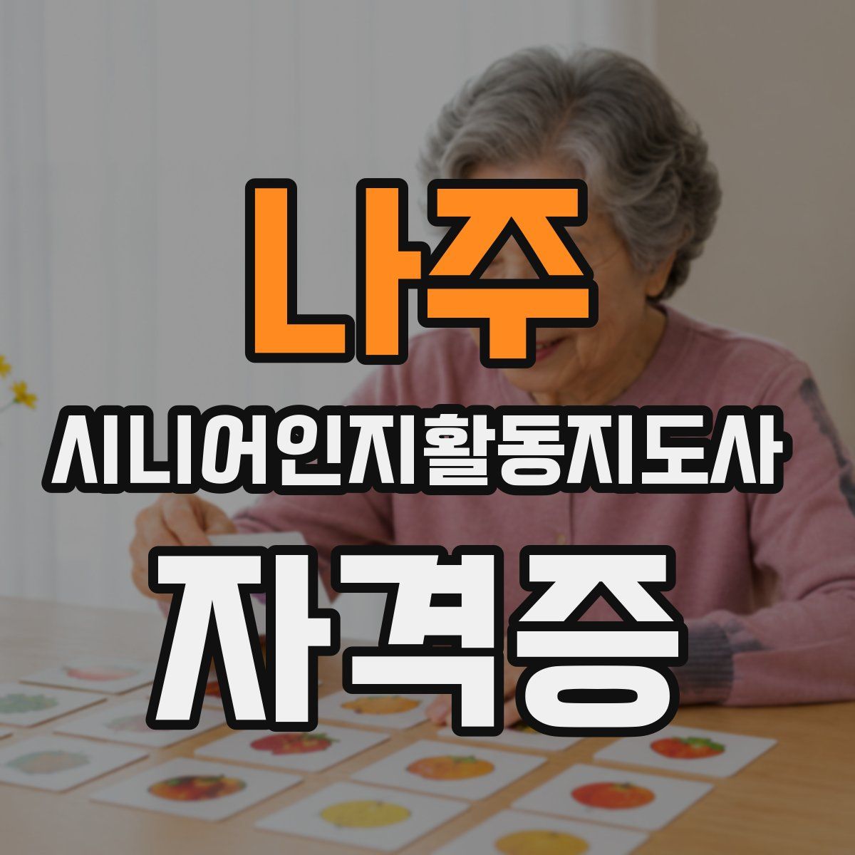나주 시니어인지활동지도사 자격증