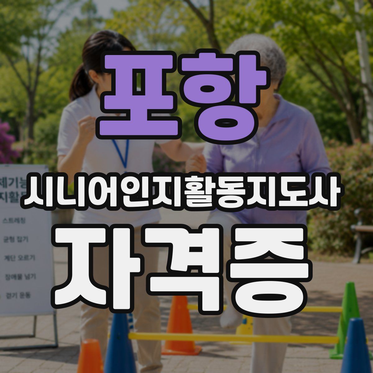 포항 시니어인지활동지도사 자격증