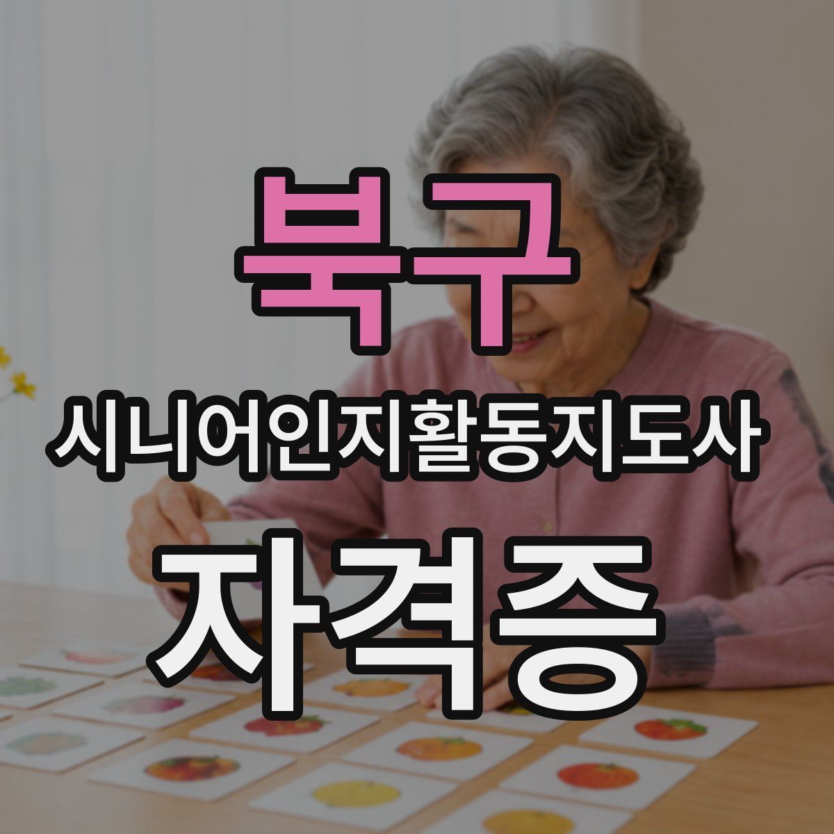 북구 시니어인지활동지도사 자격증