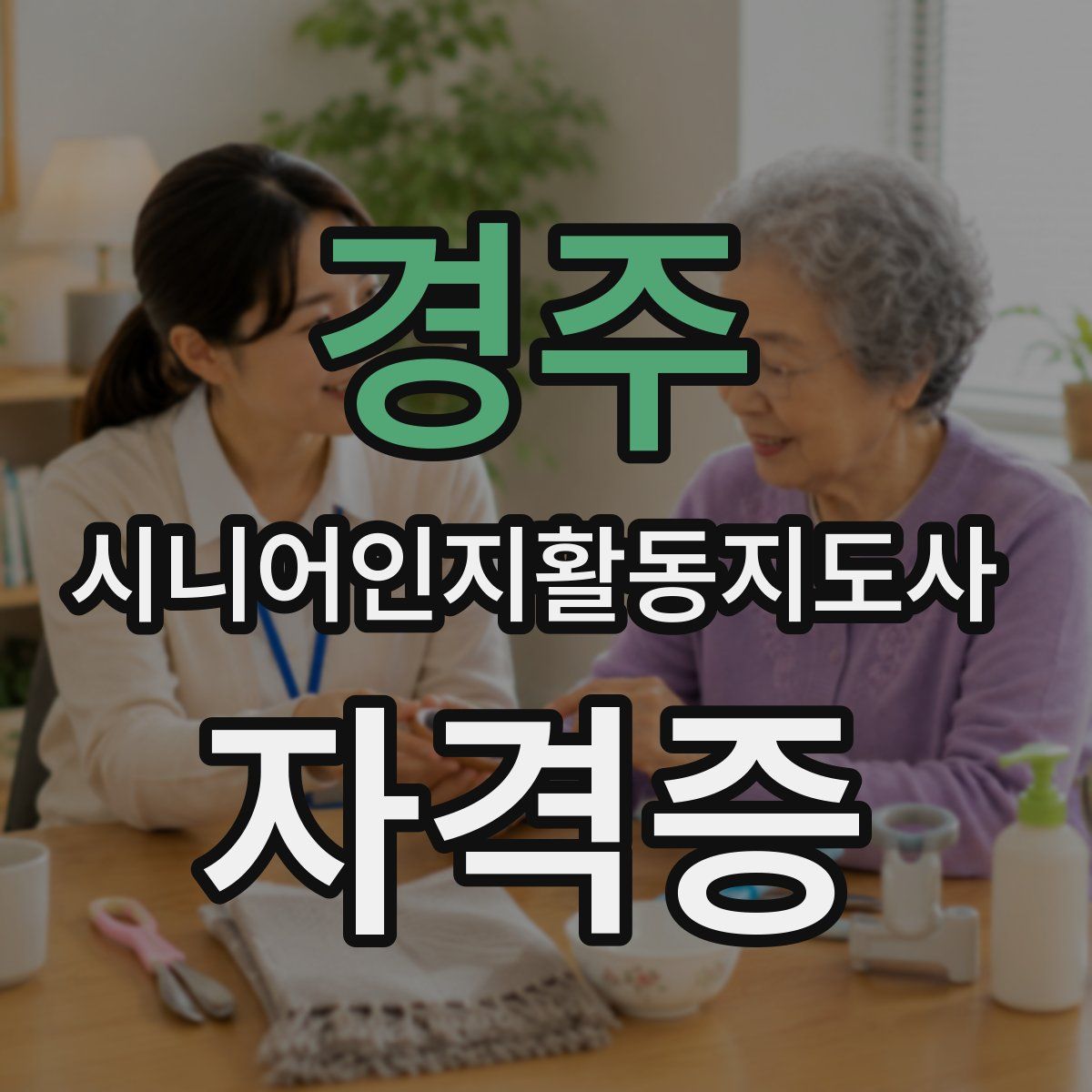 경주 시니어인지활동지도사 자격증