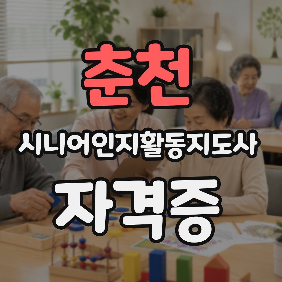 춘천 시니어인지활동지도사 자격증