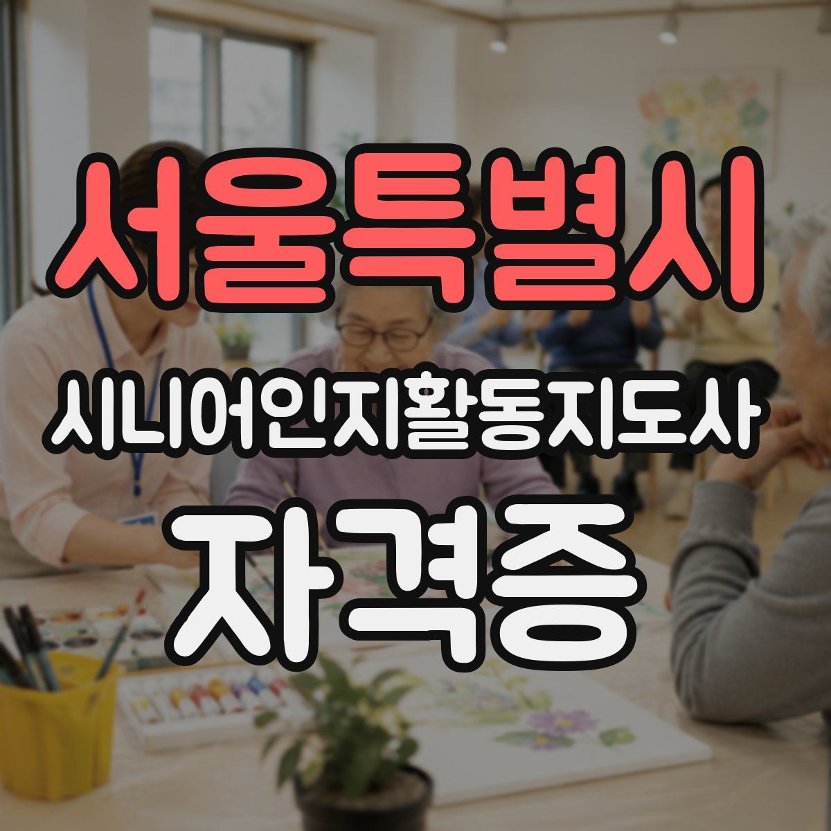 서울특별시 시니어인지활동지도사 자격증