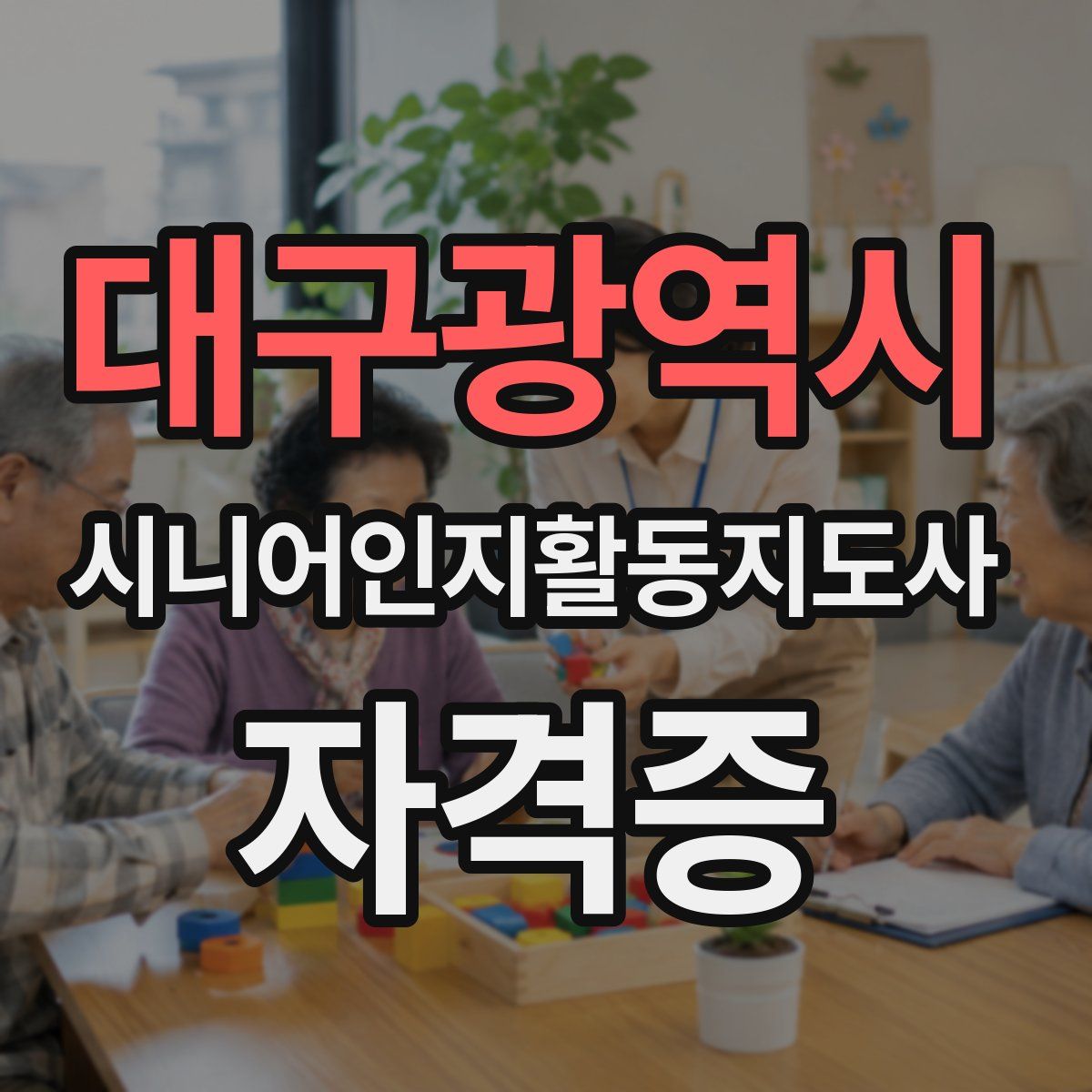 대구광역시 시니어인지활동지도사 자격증