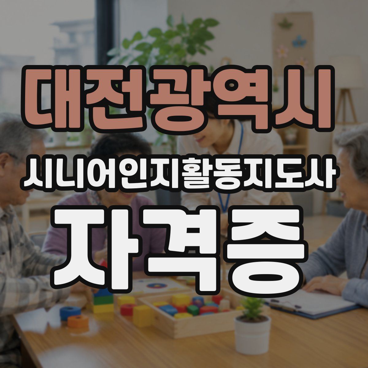 대전광역시 시니어인지활동지도사 자격증
