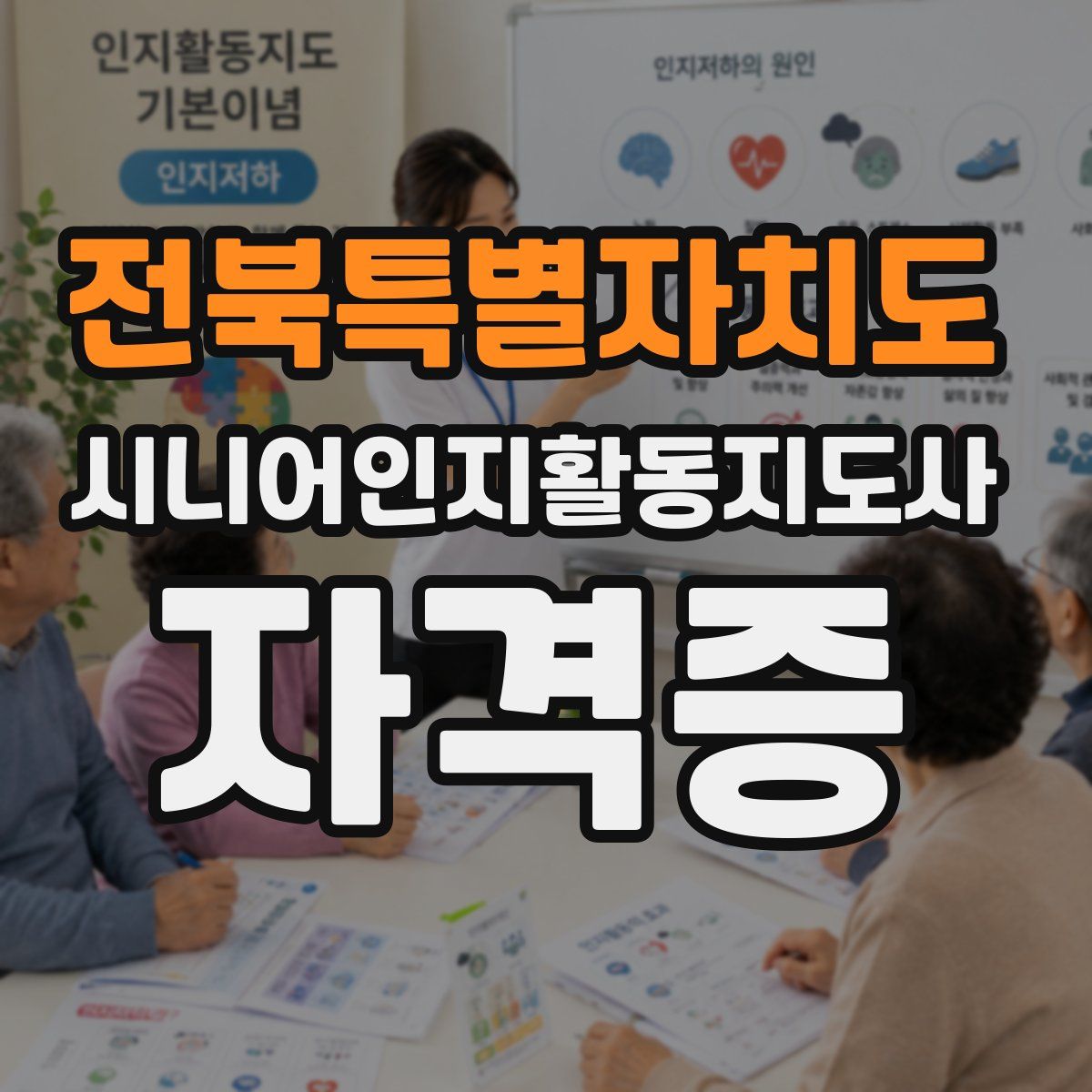 전북특별자치도 시니어인지활동지도사 자격증
