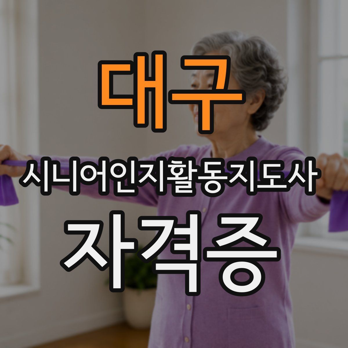 대구 시니어인지활동지도사 자격증