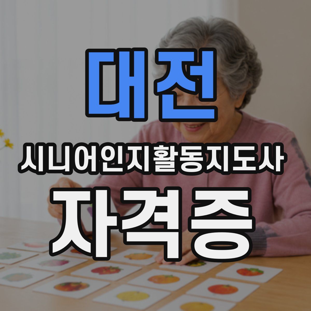 대전 시니어인지활동지도사 자격증