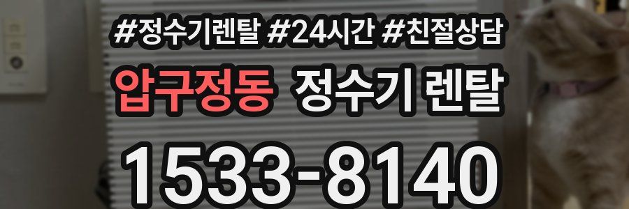 압구정동 정수기 렌탈