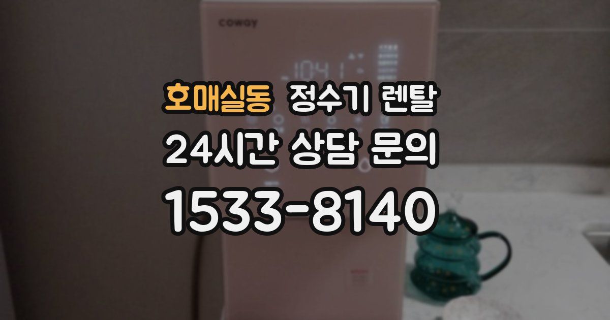 호매실동 정수기 렌탈
