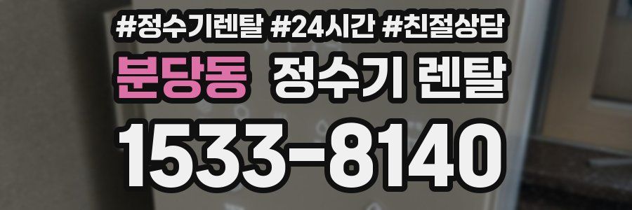 분당동 정수기 렌탈