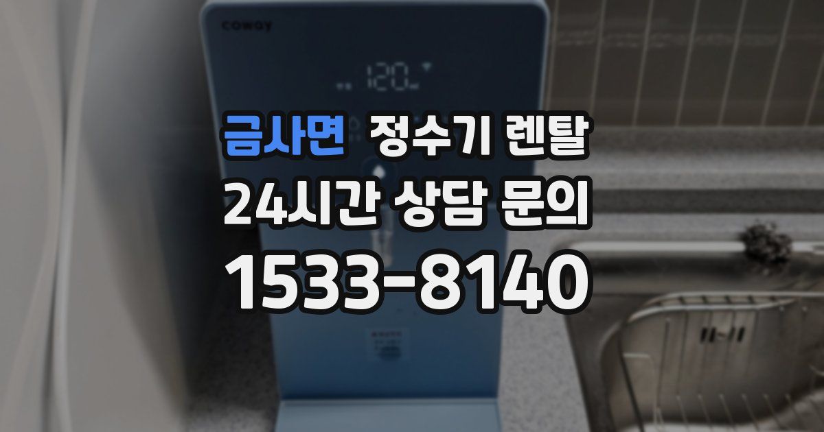 금사면 정수기 렌탈