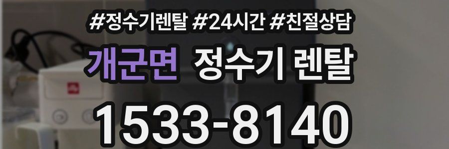 개군면 정수기 렌탈