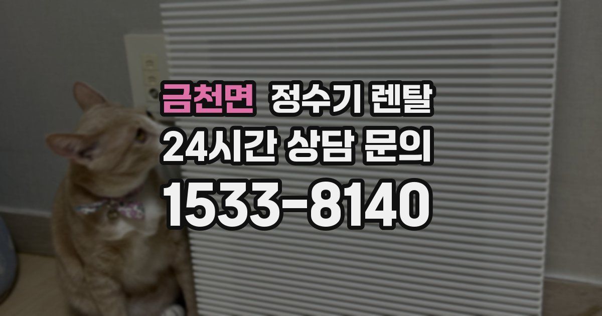 금천면 정수기 렌탈