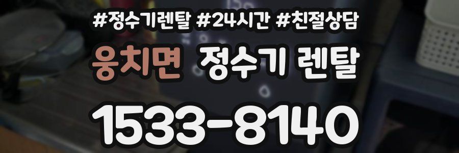 웅치면 정수기 렌탈