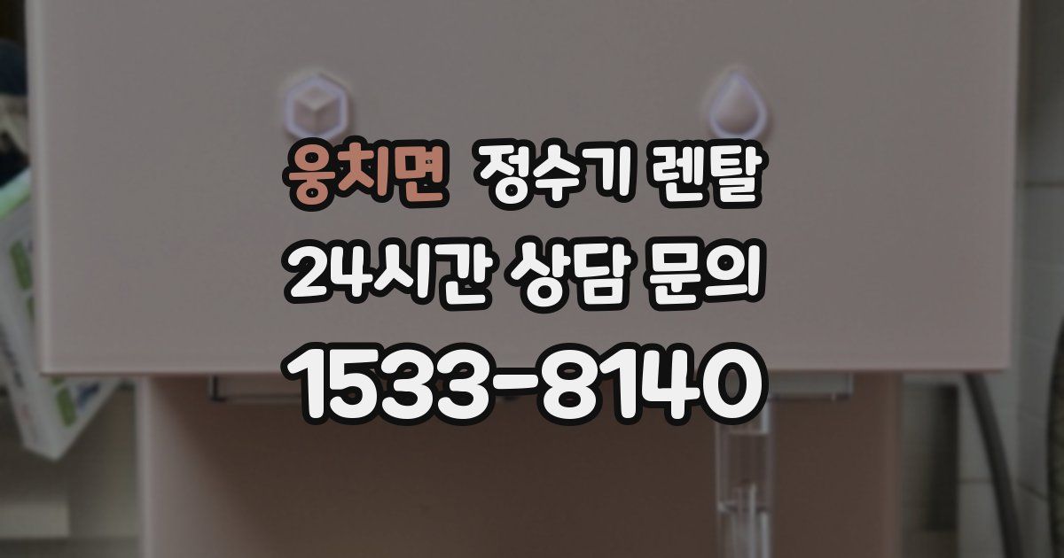 웅치면 정수기 렌탈