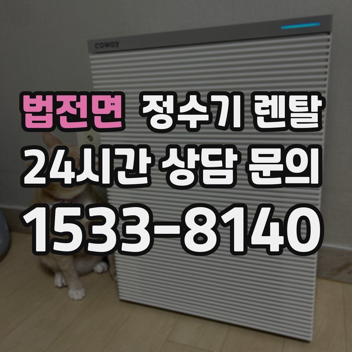 법전면 정수기 렌탈 초기 물 빼기(플러싱)가 필요한 이유