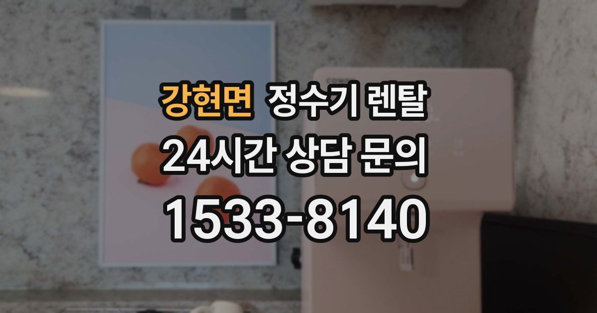 강현면 정수기 렌탈