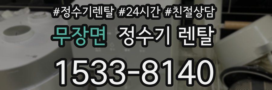 무장면 정수기 렌탈