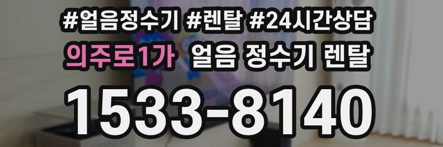 의주로1가 얼음 정수기 렌탈