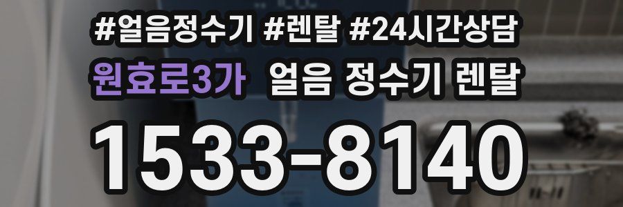 원효로3가 얼음 정수기 렌탈