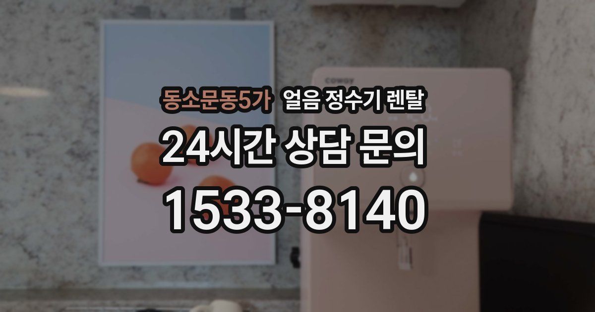 동소문동5가 얼음 정수기 렌탈