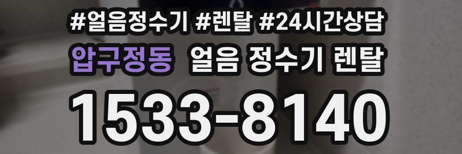 압구정동 얼음 정수기 렌탈