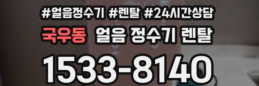 국우동 얼음 정수기 렌탈