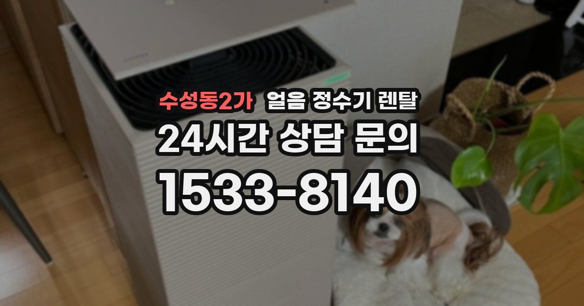 수성동2가 얼음 정수기 렌탈