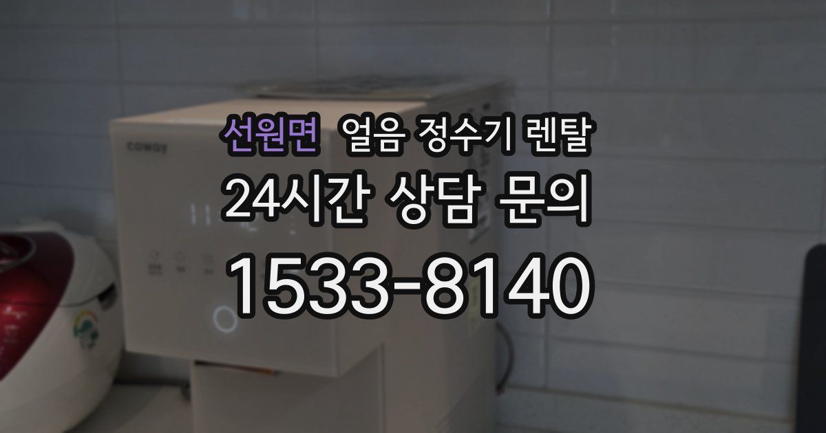 선원면 얼음 정수기 렌탈