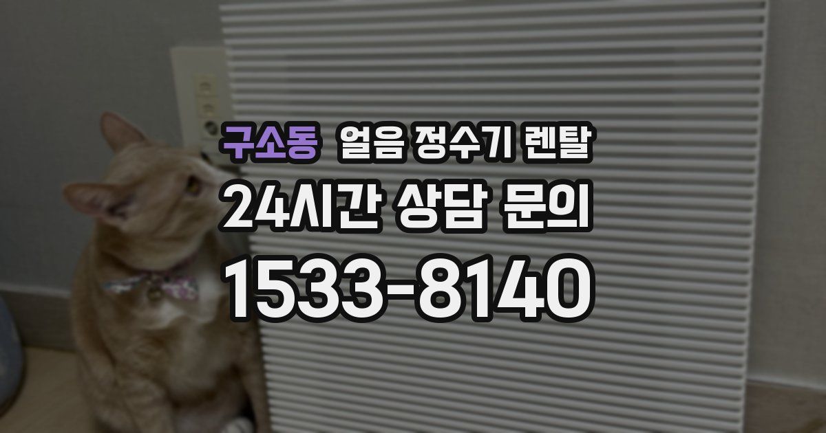 구소동 얼음 정수기 렌탈