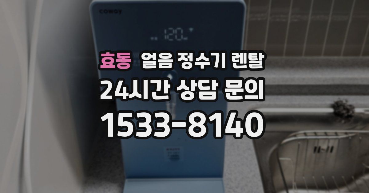 효동 얼음 정수기 렌탈
