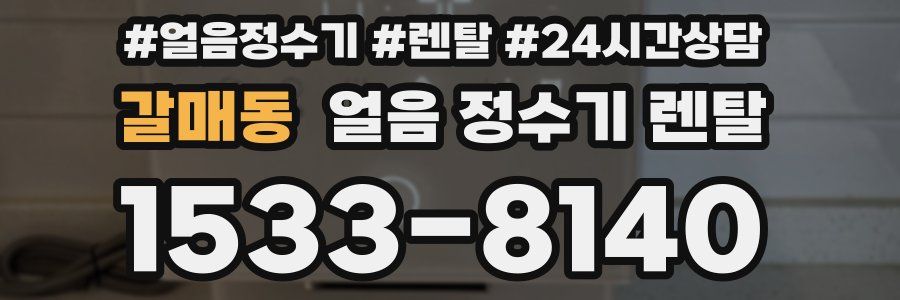 갈매동 얼음 정수기 렌탈