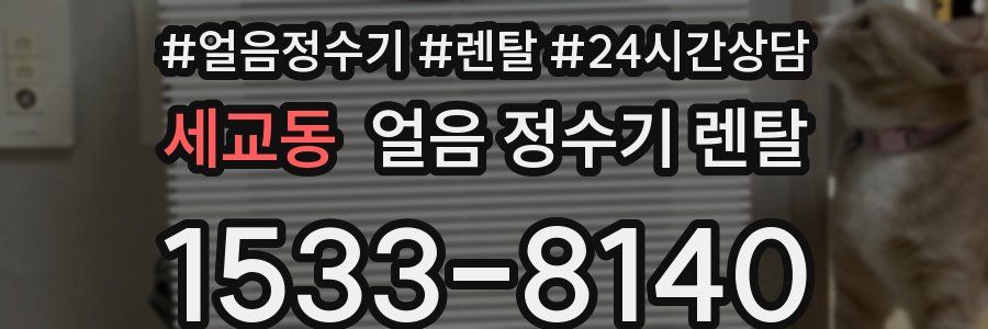 세교동 얼음 정수기 렌탈