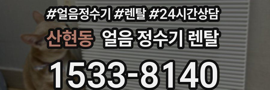 산현동 얼음 정수기 렌탈