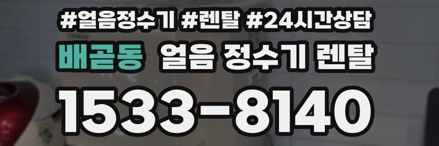배곧동 얼음 정수기 렌탈