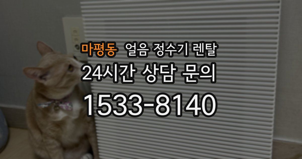 마평동 얼음 정수기 렌탈