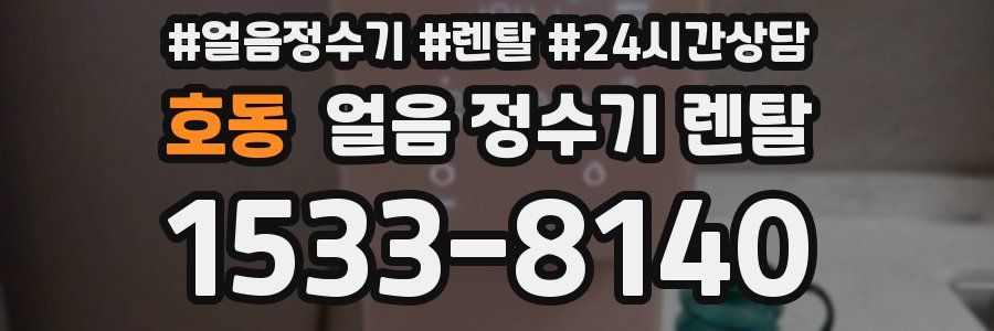 호동 얼음 정수기 렌탈