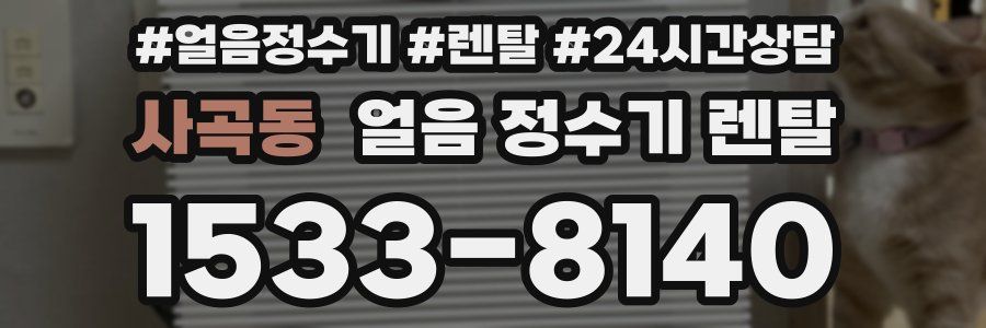 사곡동 얼음 정수기 렌탈