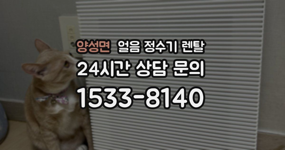 양성면 얼음 정수기 렌탈