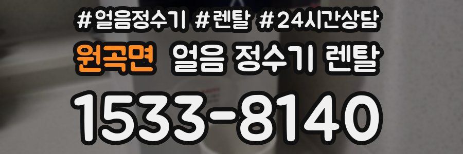 원곡면 얼음 정수기 렌탈