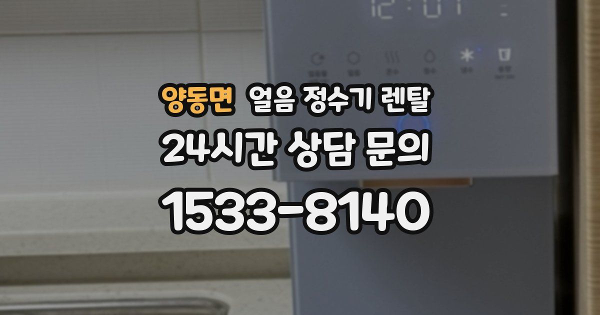 양동면 얼음 정수기 렌탈