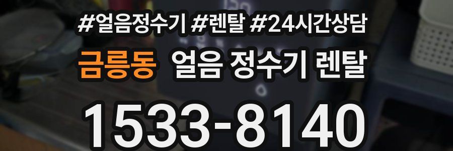 금릉동 얼음 정수기 렌탈