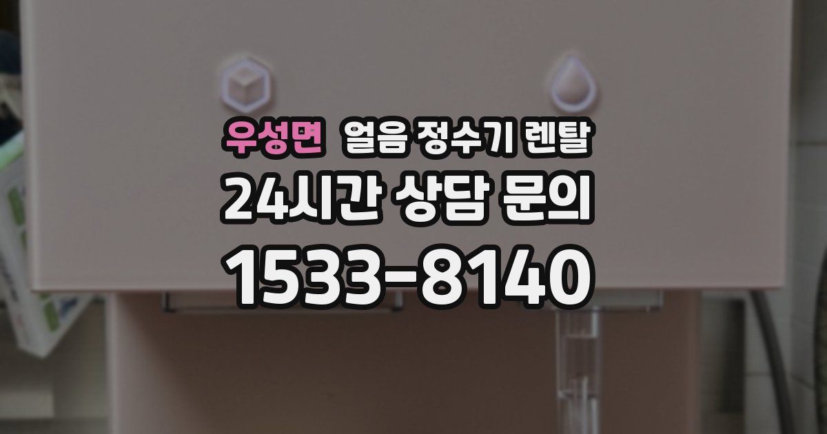 우성면 얼음 정수기 렌탈