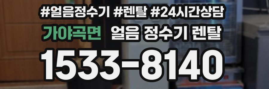 가야곡면 얼음 정수기 렌탈