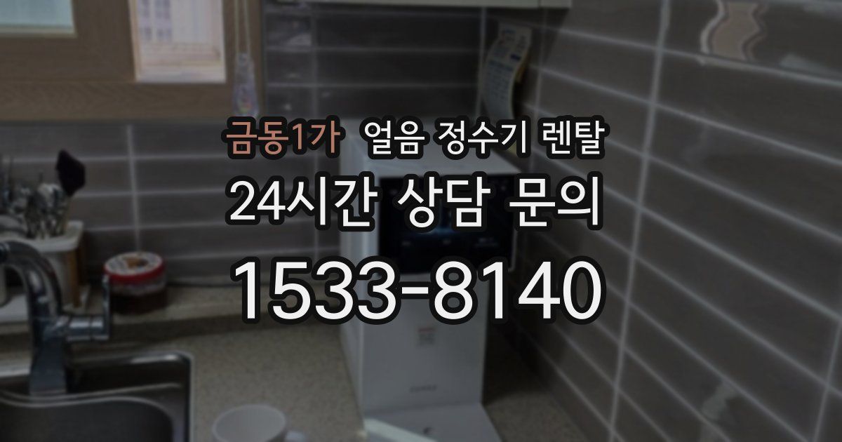 금동1가 얼음 정수기 렌탈