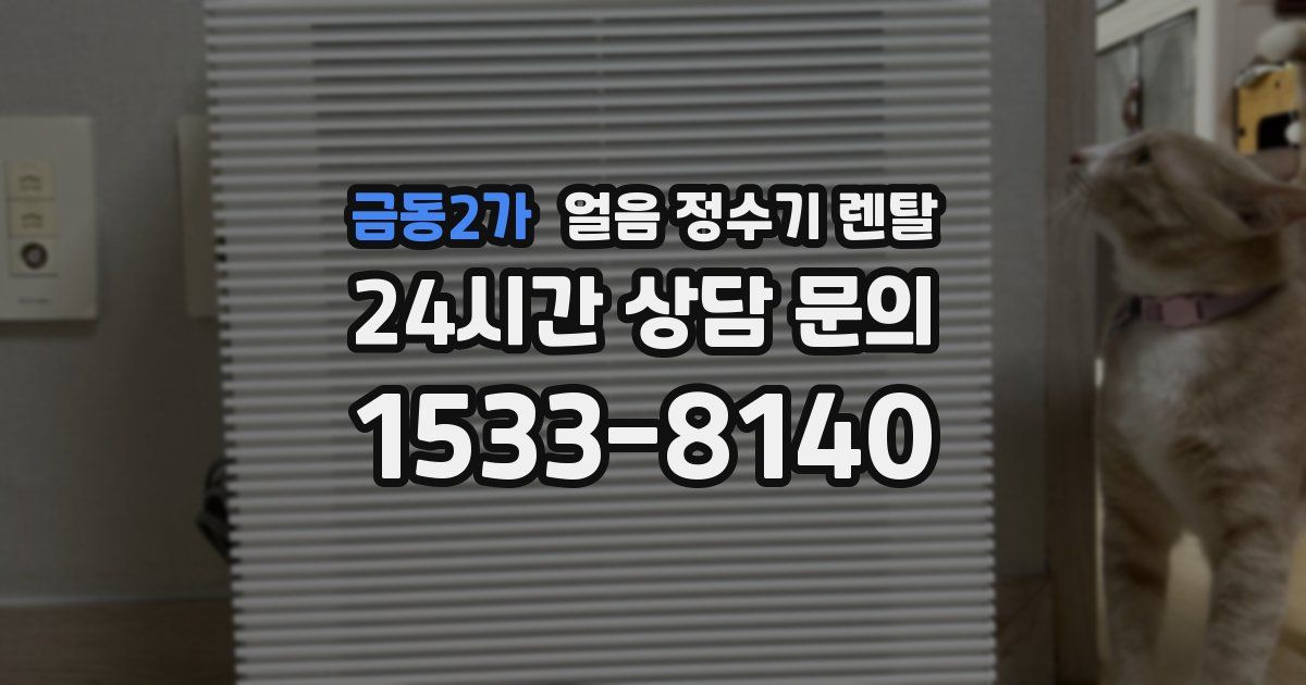 금동2가 얼음 정수기 렌탈
