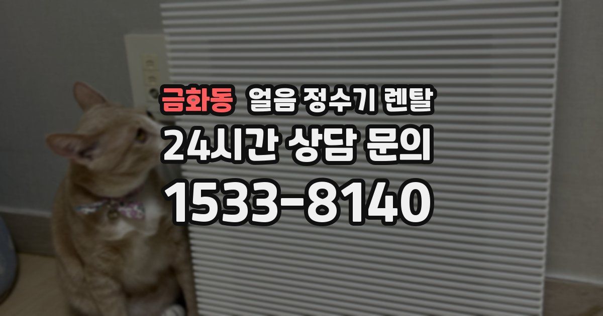 금화동 얼음 정수기 렌탈