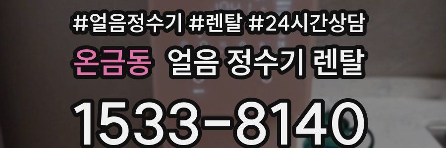 온금동 얼음 정수기 렌탈